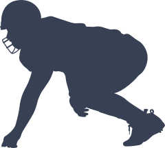 Football Player About To Run Sticker