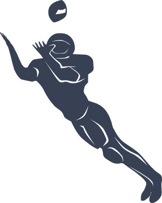 Football Player Catching Ball Sticker