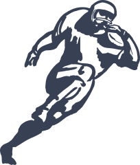 Football Player Running With Ball Sticker