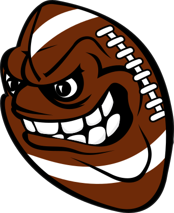 Football With Angry Face Sticker