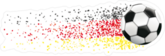 Football With German Flag Confetti Sticker