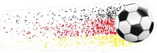 Football With German Flag Confetti Sticker