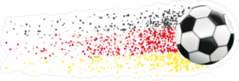 Football With German Flag Confetti Sticker