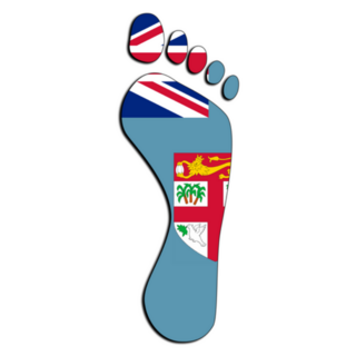 Footprint With Fiji Flag Inside Sticker