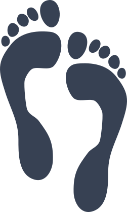 Footprints Mom Or Dad Family Sticker