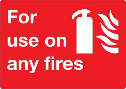 For Use On Any Fires Sign Sticker