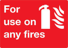 For Use On Any Fires Sign Sticker