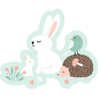 Forest Animals Hedgehog Sticker