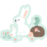 Forest Animals Hedgehog Sticker