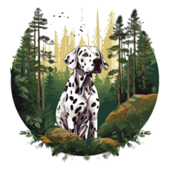 Forest Dalmatian Sticker