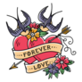 Forever Love Classic Tattoo Sticker