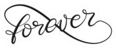 Forever Word In Infinity Sign Lettering Sticker