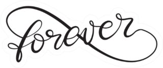 Forever Word In Infinity Sign Lettering Sticker