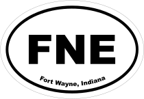Fort Wayne, Indiana Oval Stickers