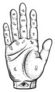 Fortune Teller Hand With Palmistry Diagram Sticker