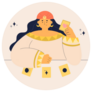 Fortune Teller Reading Tarot Cards Sticker