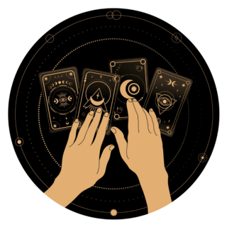Fortune Telling With Tarot Circle Sticker