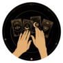 Fortune Telling With Tarot Circle Sticker