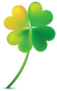 Four Leaf Clover Green & Yellow Sticker