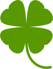 Four Leaf Clover Icon Sticker