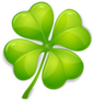 Four Leaf Clover Isolated On White Sticker