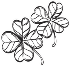 Four-leaf Clover Outline Sticker