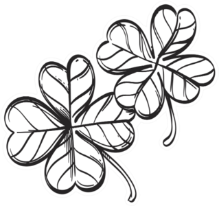 Four-leaf Clover Outline Sticker