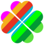 Four Leaf Clover Shamrock Rainbow Sticker