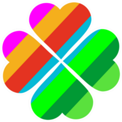 Four Leaf Clover Shamrock Rainbow Sticker