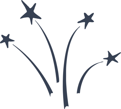 Four Shooting Stars Sticker