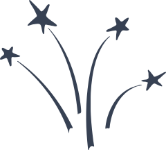 Four Shooting Stars Sticker