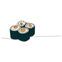 Four Sushi Rolls Sticker 
