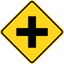 Four Way Intersection Sticker