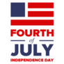 Fourth Of July Happy National Holiday Flag Sticker