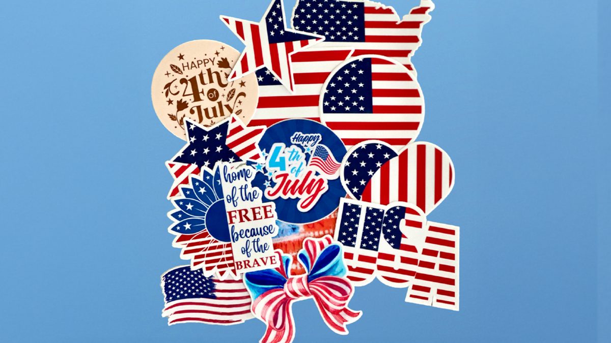 4th of July Stickers for Fourth of July Parties and Decor