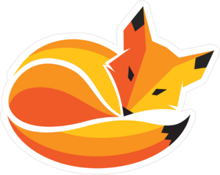 Fox Curled Up In A Ball Sleeping Sticker