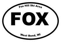 Fox Hill Ski Area Oval Sticker
