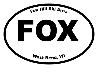 Fox Hill Ski Area Oval Sticker