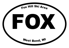 Fox Hill Ski Area Oval Sticker