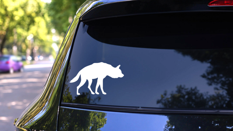Fox With Short Tail Sticker on a Rear Car Window (New) example