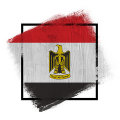 Frame In Colors Of National Flag Egypt Sticker