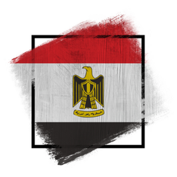 Frame In Colors Of National Flag Egypt Sticker