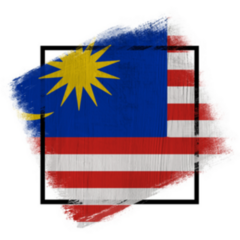 Frame In Colors Of National Flag Malaysia Sticker