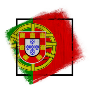 Frame In Colors Of National Flag Portugal Sticker