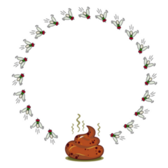 Frame Of Flies And Poop Pile Sticker