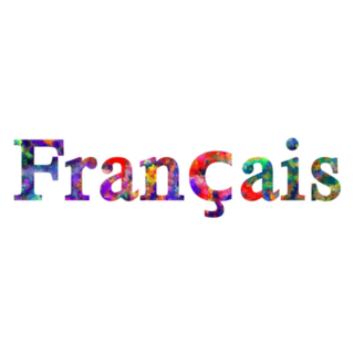 Français - French Language Colorful Typography Sticker