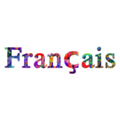 Français - French Language Colorful Typography Sticker