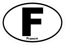 France F Oval Sticker