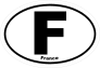 France F Oval Sticker