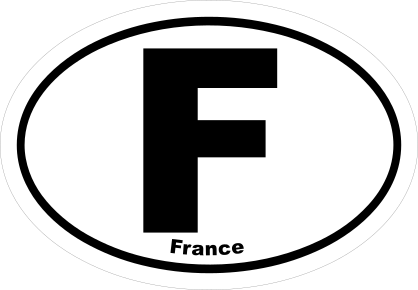 France F Oval Sticker